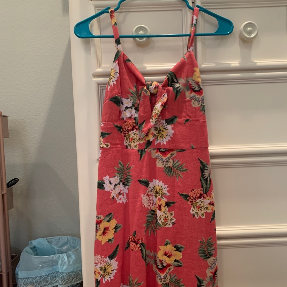 tropical floral dress